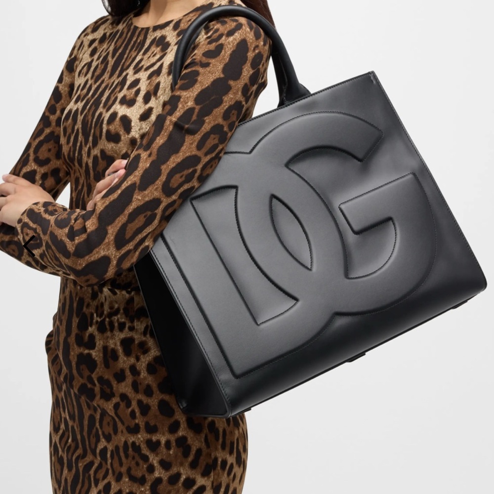 Dolce & Gabbana Black Leather Tote Bag